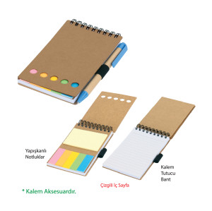 Promosyon Spiralli Not Defteri ( 8,5 x 14 cm ) GD-160