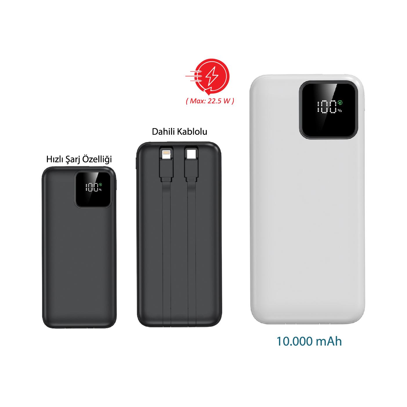 Promosyon Powerbank 10.000 Mah ( 22.5W Hızlı Şarj ) Pb-112