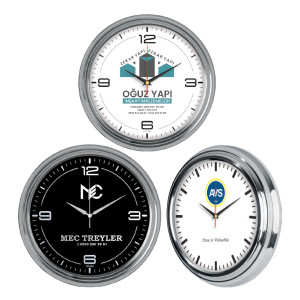 Promosyon Duvar Saatleri ( 33 cm ) Metal Kasa DS-135